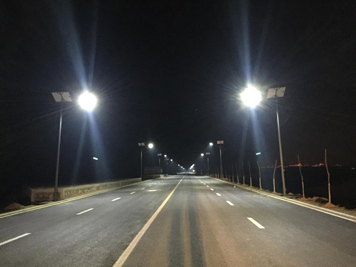 太陽能道路燈夜間效果