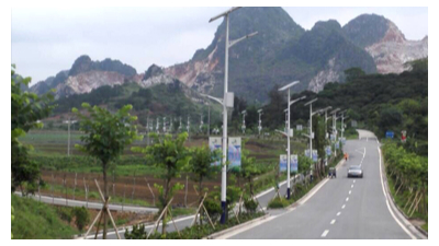 太陽能道路燈照亮新農村